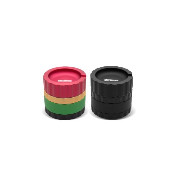 OLYMPUS® Grinder Τρίφτης Καπνού Αλουμινίου με Τασάκι 4μέρη 5.3cm