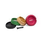 OLYMPUS® Grinder Τρίφτης Καπνού Αλουμινίου με Τασάκι 4μέρη 5.3cm Rasta