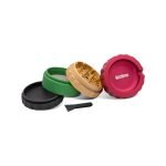 OLYMPUS® Grinder Τρίφτης Καπνού Αλουμινίου με Τασάκι 4μέρη 63mm - Image 3