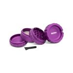 OLYMPUS® Grinder Τρίφτης Καπνού Αλουμινίου με Τασάκι 4μέρη 6.3cm Μωβ