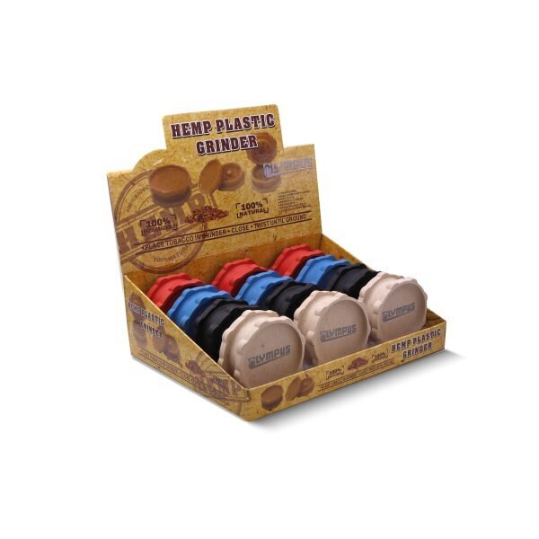 OLYMPUS® Hemp Πλαστικό Grinder Τρίφτης Καπνού 2μέρη 54mm Κουτί