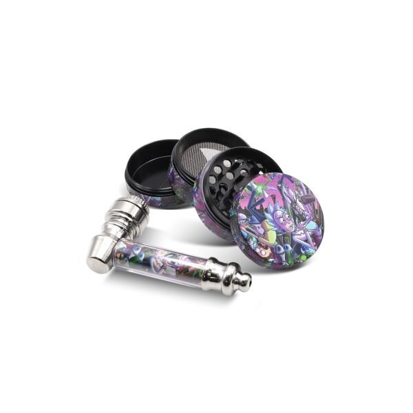 OLYMPUS® Premium Set Μεταλλική Πίπα Hemp Με Grinder 4μέρη ανοιχτό