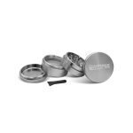 OLYMPUS® Grinder Τρίφτης Καπνού Αλουμινίου Basic 4μέρη 50mm - Ασημί