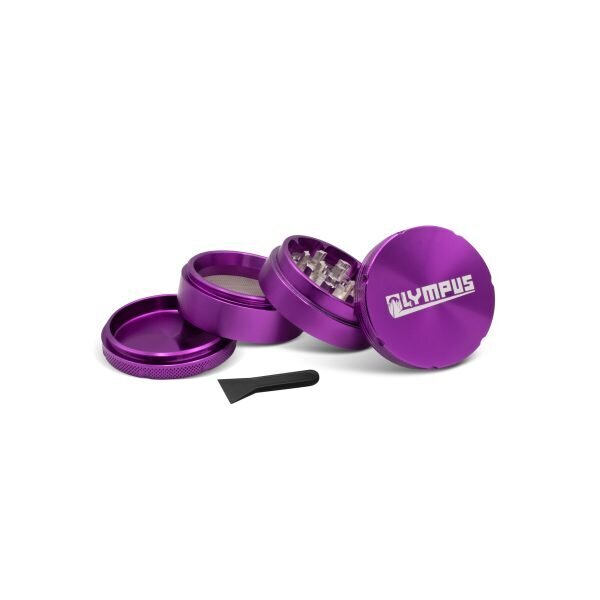 OLYMPUS® Grinder Τρίφτης Καπνού Αλουμινίου Classic 4μέρη 55mm - 1
