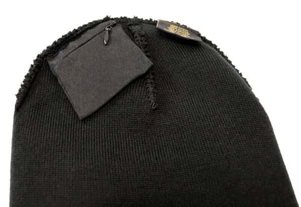 RAW® Beanie Μαύρος Σκούφος Πλεκτός