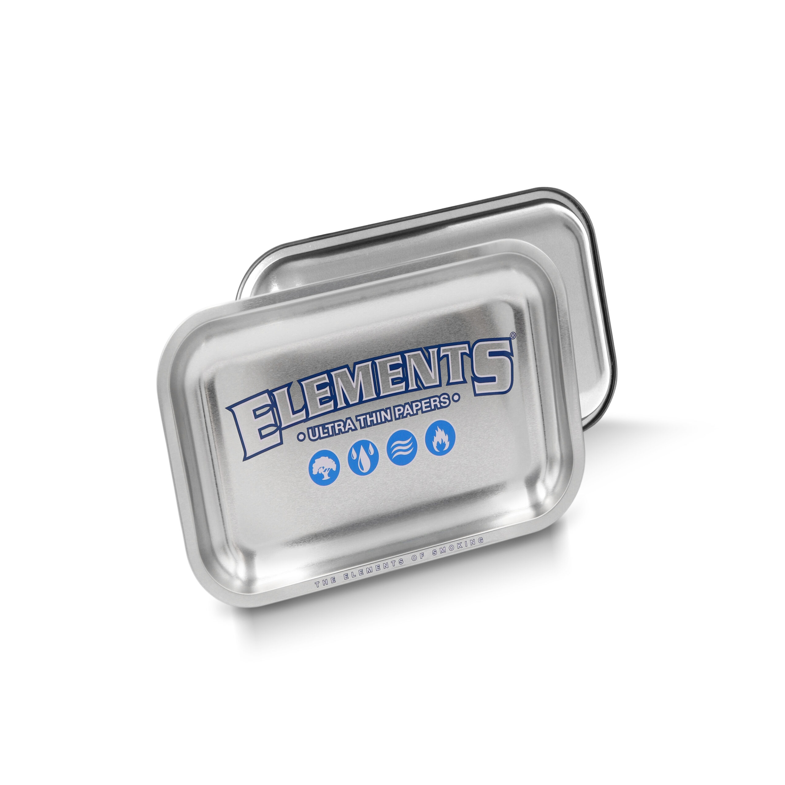 ELEMENTS® Metal Rolling Tray – Ασημένιος Δίσκος Στριψίματος Small