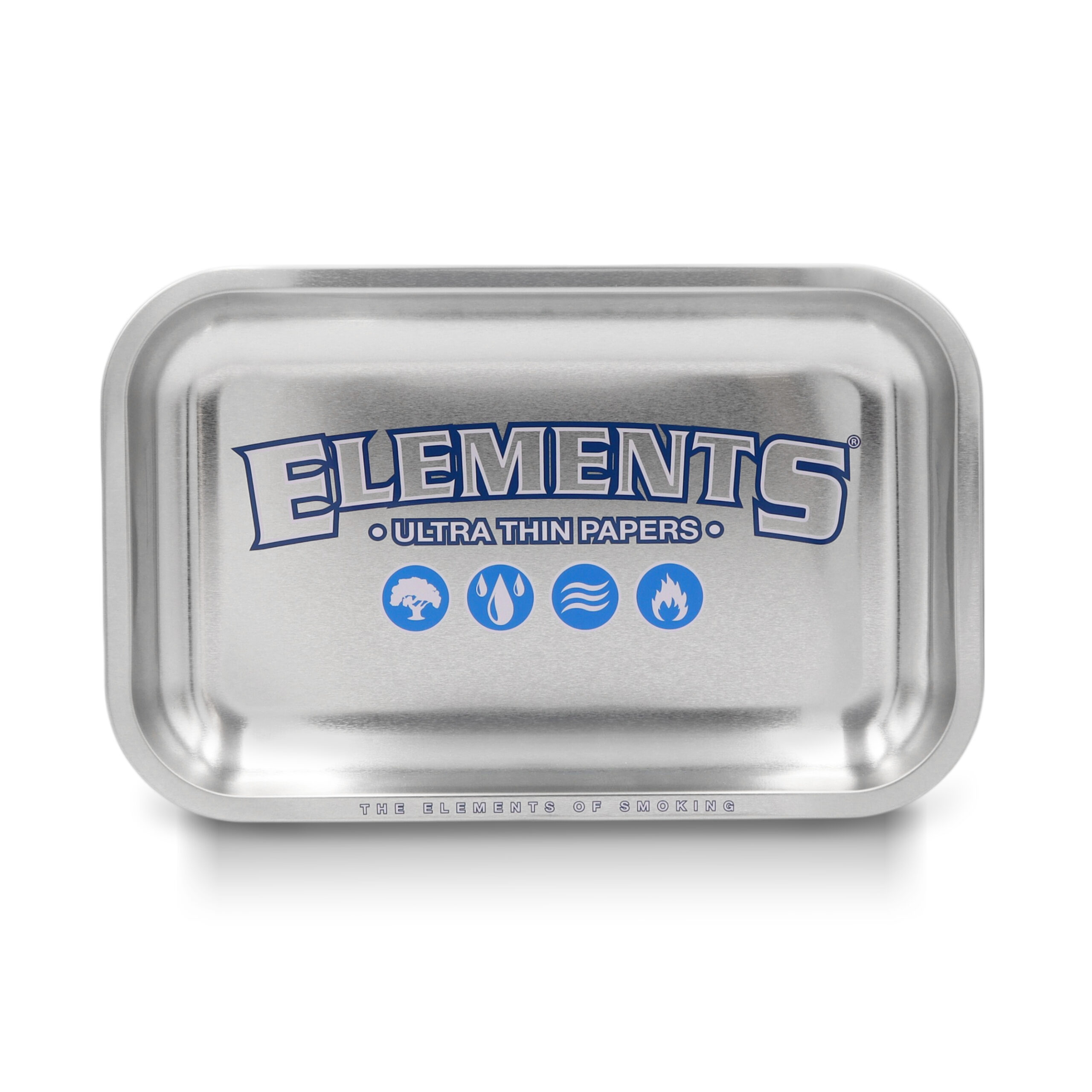 ELEMENTS® Metal Rolling Tray – Ασημένιος Δίσκος Στριψίματος Small