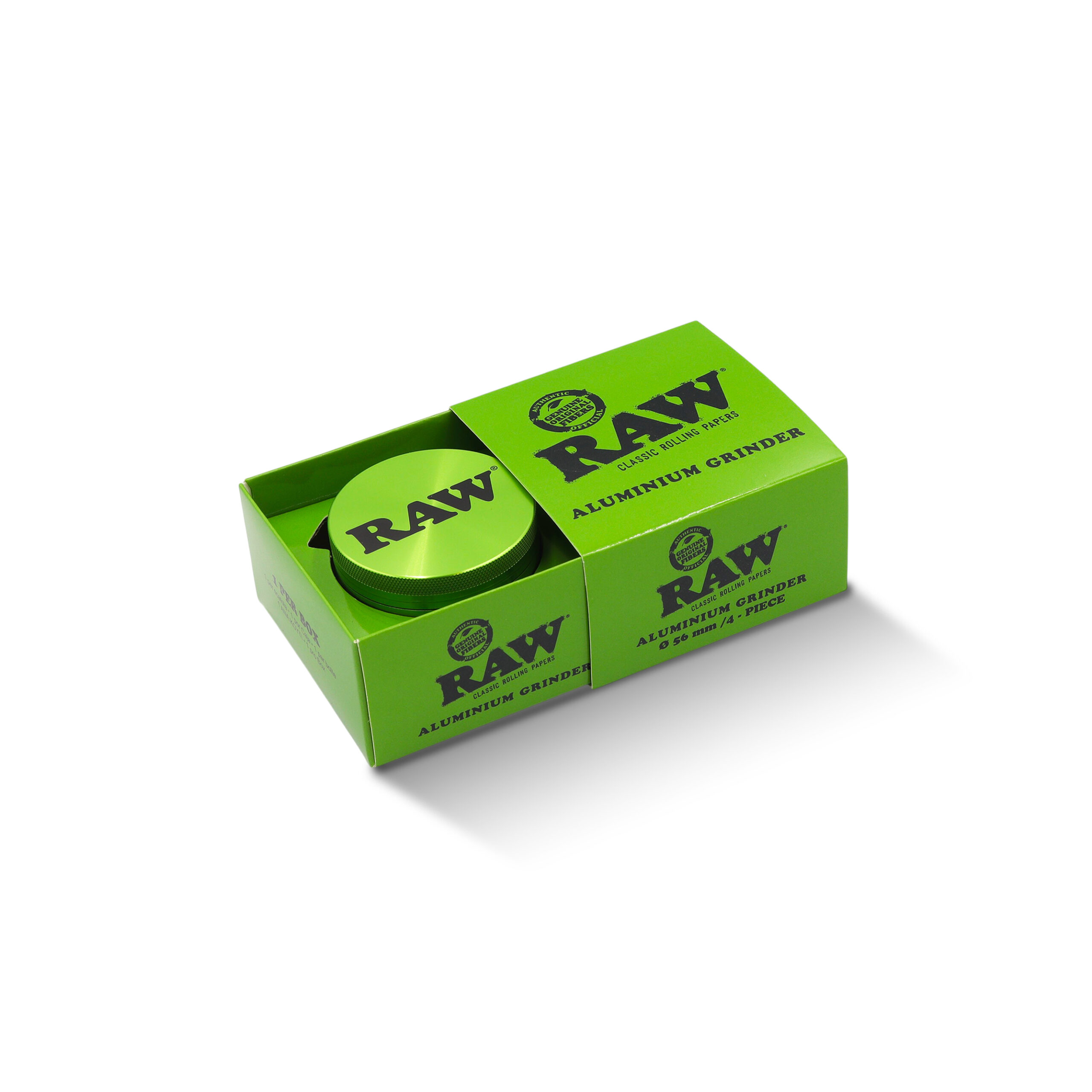 RAW® Grinder Πράσινο Αλουμινίου 4μέρη 55mm -κουτι