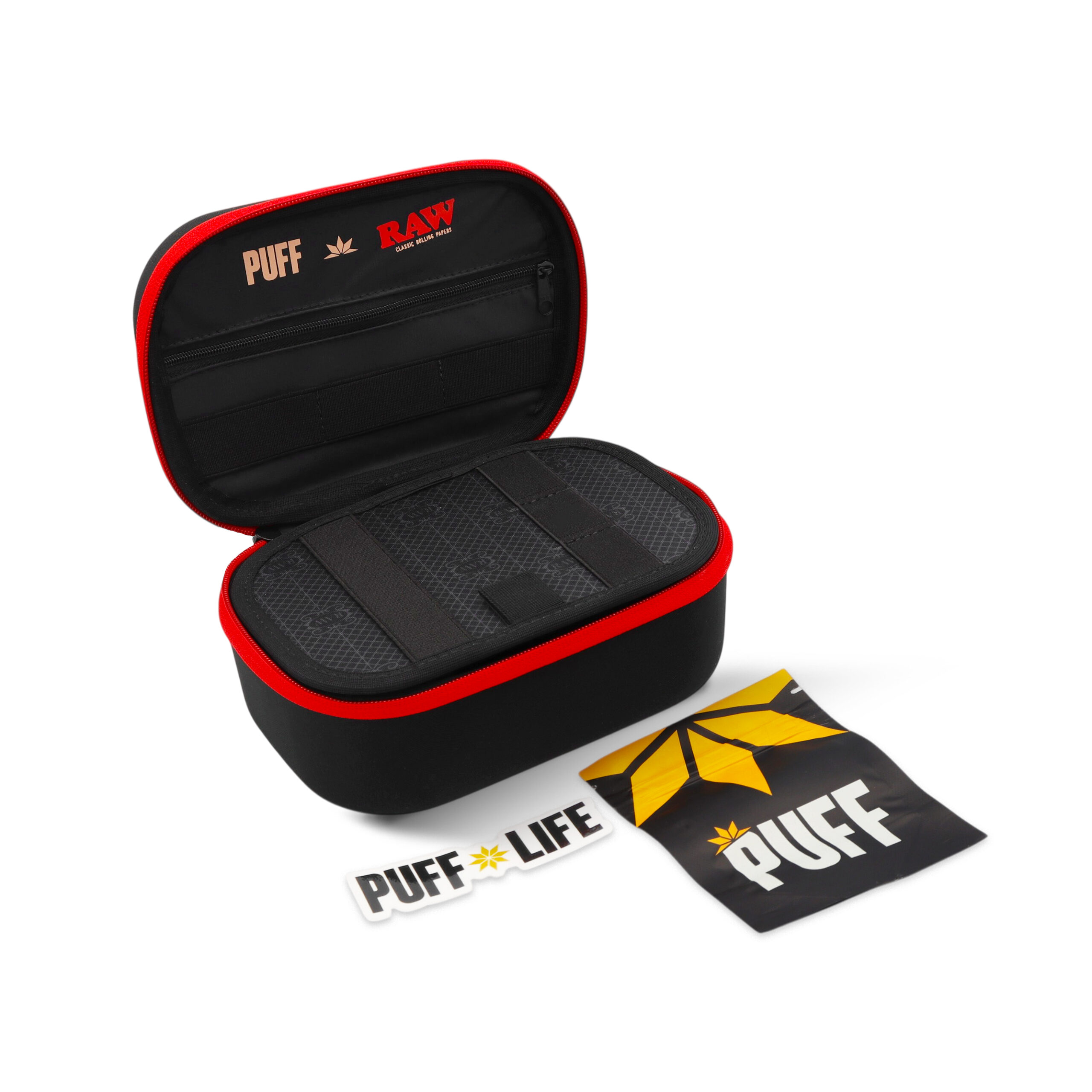 RAW® x Puff® Pro Case Μαύρο Τσαντάκι - Smokers Pouch Smell Proof-Εσωτερικά
